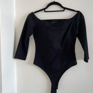 Lulu’s Brand New Black Off-The-Shoulder Body Suit